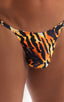 mens smooth pouch string side t back thong sexy swimsuit bikini in sheer Wild Tiger; Smooth Pouch Skinny Sides Swim Thong in Super ThinSKINZ Wild Tiger 2; Smoot