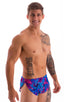 mens sexy swimsuit bikini cover up split shorts in Tan Through Bora Bora; Swimsuit Cover Up Split Running Shorts in Tan Through Bora Bora 2; Swimsuit Cover Up S