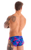 mens sexy swimsuit bikini cover up split shorts in Tan Through Bora Bora; Swimsuit Cover Up Split Running Shorts in Tan Through Bora Bora 2; Swimsuit Cover Up S