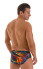 Pouch Brief Swimsuit in Tan Through Rave-Up, Front View; Pouch Brief Swimsuit in RaveUp Tan Through, Rear View; Pouch Brief Swimsuit in RaveUp Tan Through, Fron