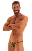 Tanga Cheekini Bikini in Tan Through Technicolor, Front View; Tanga Cheekini Bikini in Tan Through Technicolor, Rear View; Tanga Cheekini Bikini in Tan Through