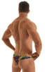 Tanga Cheekini Bikini in Tan Through Technicolor, Front View; Tanga Cheekini Bikini in Tan Through Technicolor, Rear View; Tanga Cheekini Bikini in Tan Through