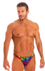 mens imternational male bikini swimsuit brief skinz speedo swimwear in Tan Through Technicolor; Bikini-Brief Swimsuit in Tan Through Technicolor, Rear View; Bik