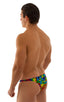 mens half back bikini swimsuit tanning skinz bikini swimwear in Tan Through Technicolor; Rio Tanning Bikini Swimsuit in Tan Through Technicolor, Rear View; Rio