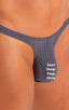 mens micro thong swimsuit tanga skinz t back bathing suit in Semi Sheer Shadow Peep Show ; Mens Thong Swimsuit - Bravura Pouch in Semi Sheer Shadow Peep Show 2