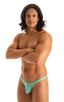 Mens Micro Pouch Swimsuit Thong in ThinSKINZ Mint 1; Mens Micro Pouch Swimsuit Thong in ThinSKINZ Mint 2; Mens Micro Pouch Swimsuit Thong in ThinSKINZ Mint 3