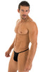 Y Back G String Thong in Super ThinSKINZ Black, Front View; Y Back G String Thong in Super ThinSKINZ Black, Rear View; Y Back G String Thong in Super ThinSKINZ