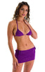 Micro Mini Skirt in ThinSKINZ Grape, Front View; Micro Mini Skirt in ThinSKINZ Grape, Rear View; Micro Mini Skirt in ThinSKINZ Grape, Front Alternative; Special