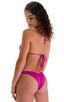 Classic Triangle Swimsuit Top in Magenta, Front View; Classic Triangle Swimsuit Top in Magenta, Rear View; Classic Triangle Swimsuit Top in Magenta, Front Alter