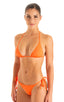 Womens Side Tie Brazilian Bikini Bottom in Blazing Orange 1; Womens Side Tie Brazilian Bikini Bottom in Blazing Orange 2; Womens Side Tie Brazilian Bikini Botto