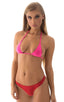 Low T Back Thong Bottom in ThinSkinz Lipstick Red, Front View; Low T Back Thong Bottom in ThinSkinz Lipstick Red, Rear View; Special Order Notice; Low T Back Th