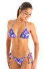 Womens Side Tie Brazilian Bikini Bottom in Painted Leaves 1; Womens Side Tie Brazilian Bikini Bottom in Painted Leaves 2; Womens Side Tie Brazilian Bikini Botto