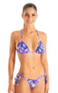 Womens Side Tie Brazilian Bikini Bottom in Painted Leaves 1; Womens Side Tie Brazilian Bikini Bottom in Painted Leaves 2; Womens Side Tie Brazilian Bikini Botto