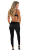womens low cut designer leggings rock star fashion tights in sheer black mesh; Low Rise Leggings in Black Peep Show, Rear View; Special Order Notice; Low Rise L