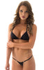 womens micro g string thong swimsuit bikini in ThinSKINZ Black; Mini Micro G String Bikini  in ThinSKINZ Black, Rear View; Mini Micro G String Bikini  in ThinSK