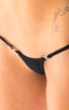 womens micro g string thong swimsuit bikini in ThinSKINZ Black; Mini Micro G String Bikini  in ThinSKINZ Black, Rear View; Mini Micro G String Bikini  in ThinSK