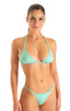 Womens Scrunchie Brazilian Bikini Bottom in Aquamarine 1; Womens Scrunchie Brazilian Bikini Bottom in Aquamarine 2; Womens Scrunchie Brazilian Bikini Bottom in