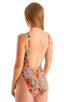 Womens Baywatch One Piece Swimsuit in Semi Sheer Hibiscus printed stretch mesh 1; Womens Baywatch One Piece Swimsuit in Semi Sheer Hibiscus printed stretch mesh