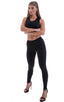 womens low cut designer leggings rock star fashion tights in black; Womens Low Rise Leggings - Fashion Tights in Black Lycra, Rear View; Special Order Notice; W