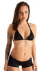 Brazilian Triangle Swim Top in Black tricot-nylon-lycra 1; Brazilian Triangle Swim Top in Black tricot-nylon-lycra 1.5; Brazilian Triangle Swim Top in Black