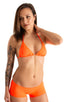 Womens Boy Cut Swim Shorts in Blue Leopard 1; Womens Boy Cut Swim Shorts in Blazing Orange 2; Womens Boy Cut Swim Shorts in Blazing Orange 3; Womens Boy Cut Swi