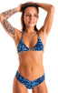 Brazilian Triangle Swim Top in Blue Leopard 1; Brazilian Triangle Swim Top in Blue Leopard 2; Brazilian Triangle Swim Top in Blue Leopard 3; Brazilian Triangle