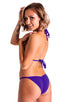 womens sexy swimsuit scunchie butt brazilian bikini puckered swimwear in Royal Purple; Brazilian Pucker Butt Bikini Bottom in Royal Purple 2; Brazilian Pucker B