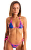 Inciter2 Bikini Top in Bora Bora with Pink Binding 1; Inciter2 Bikini Top in Bora Bora with Pink Binding 2; Inciter2 Bikini Top in Bora Bora with Pink Binding 3