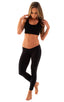 Crop Tank Top in Black Cotton Lycra, Front View; Crop Tank Top in Black Cotton Lycra, Rear View; Crop Tank Top in Black Cotton Lycra, Front Alternative; Special