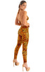 Womens Low Rise Leggings - Fashion Tights in Golden Leopard 1; Womens Low Rise Leggings - Fashion Tights in Golden Leopard 2; Womens Low Rise Leggings - Fashion