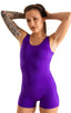 womens seamless workout jumper onsie runsie for yoga pilates gym running in Royal Purple stretch lycra; Womens Seamless Workout Onsie - Runsie in Royal Purple s