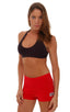 Womens Sport Halter Top in Black Cotton-Lycra, Front View; Womens Sport Halter Top in Black Cotton-Lycra, Rear View; Sport Halter Top in Black Cotton-Lycra 80;