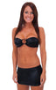 Ring Bandeau Swimsuit Top in Wet Look Black 2; Ring Bandeau Swimsuit Top in Wet Look Black 3; Ring Bandeau Swimsuit Top in Wet Look Black 4; Ring Bandeau Swimsu