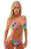 womens swimwear moderate coverage high cut swimsuit bikini in Hawaiian Floral; Moderate High Cut Swimsuit Bottom in Hawaiian Floral, Front View; Moderate High C