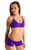 Womens Boy Cut Swim Shorts in Royal Purple 1; Womens Boy Cut Swim Shorts in Royal Purple 2; Womens Boy Cut Swim Shorts in Royal Purple 3; Womens Boy Cut Swim Sh