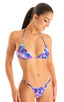 Womens Scrunchie Brazilian Bikini Bottom in Painted Leaves 1; Womens Scrunchie Brazilian Bikini Bottom in Painted Leaves 2; Womens Scrunchie Brazilian Bikini Bo
