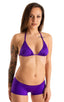 Womens Boy Cut Swim Shorts in Royal Purple 1; Womens Boy Cut Swim Shorts in Royal Purple 2; Womens Boy Cut Swim Shorts in Royal Purple 3; Womens Boy Cut Swim Sh