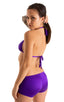 Womens Boy Cut Swim Shorts in Royal Purple 1; Womens Boy Cut Swim Shorts in Royal Purple 2; Womens Boy Cut Swim Shorts in Royal Purple 3; Womens Boy Cut Swim Sh