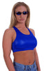 Fitness Racerback Sports Bra in Royal Blue, Front View; Fitness Racerback Sports Bra in Royal Blue, Rear View; Special Order Notice; Fitness Racerback Sports Br