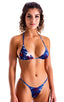 womens swimwear best seller skinny micro brazilian bikini skinz swimsuit in American Flag Collage; Skinny Side Rio Bikini Bottom in American Flag Collage 2; Ski