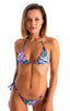 womens sexy side tie cheeky scrunchie bikini swimsuit skinz brazilian swimwear in Illumine multicolor; Side Tie Scrunch Bottom in Illumine 2; Side Tie Scrunch B