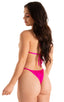 Womens Skinny Side Bikini Bottom in Fuchsia 1; Womens Skinny Side Bikini Bottom in Fuchsia 2; Skinny Side Rio Bikini Bottom in Fuchsia 3; Womens Skinny Side Bik