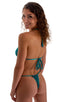 womens sexy tanga swimsuit adjustable thong or bikini swimwear in deep jade; Cozumel Fully Adjustable Brazilian Tanga in Deep Jade, Rear Alternative; Cozumel Fu