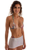 Micro Mini Skirt in Super ThinSKINZ White, Front View; Micro Mini Skirt in Super ThinSKINZ White, Rear View; Micro Mini Skirt in Super ThinSkinz White, Front Al
