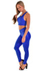 womens designer leggings fashion tights in Royal Blue; High Waisted Leggings in Royal Blue, Rear View; High Waisted Leggings in Royal Blue, Front Alternative; S