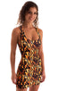 womens sexy mini dress bodycon rock star club sleeveless micro dresses in sheer tiger print; Micro Mini Dress in Super Thin Skinz Wild Tiger 2; Micro Mini Dress