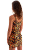 womens sexy mini dress bodycon rock star club sleeveless micro dresses in sheer tiger print; Micro Mini Dress in Super Thin Skinz Wild Tiger 2; Micro Mini Dress