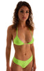 womens cheeky swim bottom boy shorts sexy booty hot pants swimwear in sheer neon lime; Cheeky Booty Shorts in Semi Sheer ThinSkinz Neon Lime, Front View; Cheeky