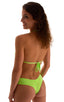 womens cheeky swim bottom boy shorts sexy booty hot pants swimwear in sheer neon lime; Cheeky Booty Shorts in Semi Sheer ThinSkinz Neon Lime, Front View; Cheeky