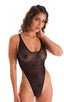 womens sexy swimwear one piece thong high cut swimsuit in See Through Black Spiderweb Mesh; One Piece Thong in See Through Black Spiderweb Mesh 2; One Piece Tho